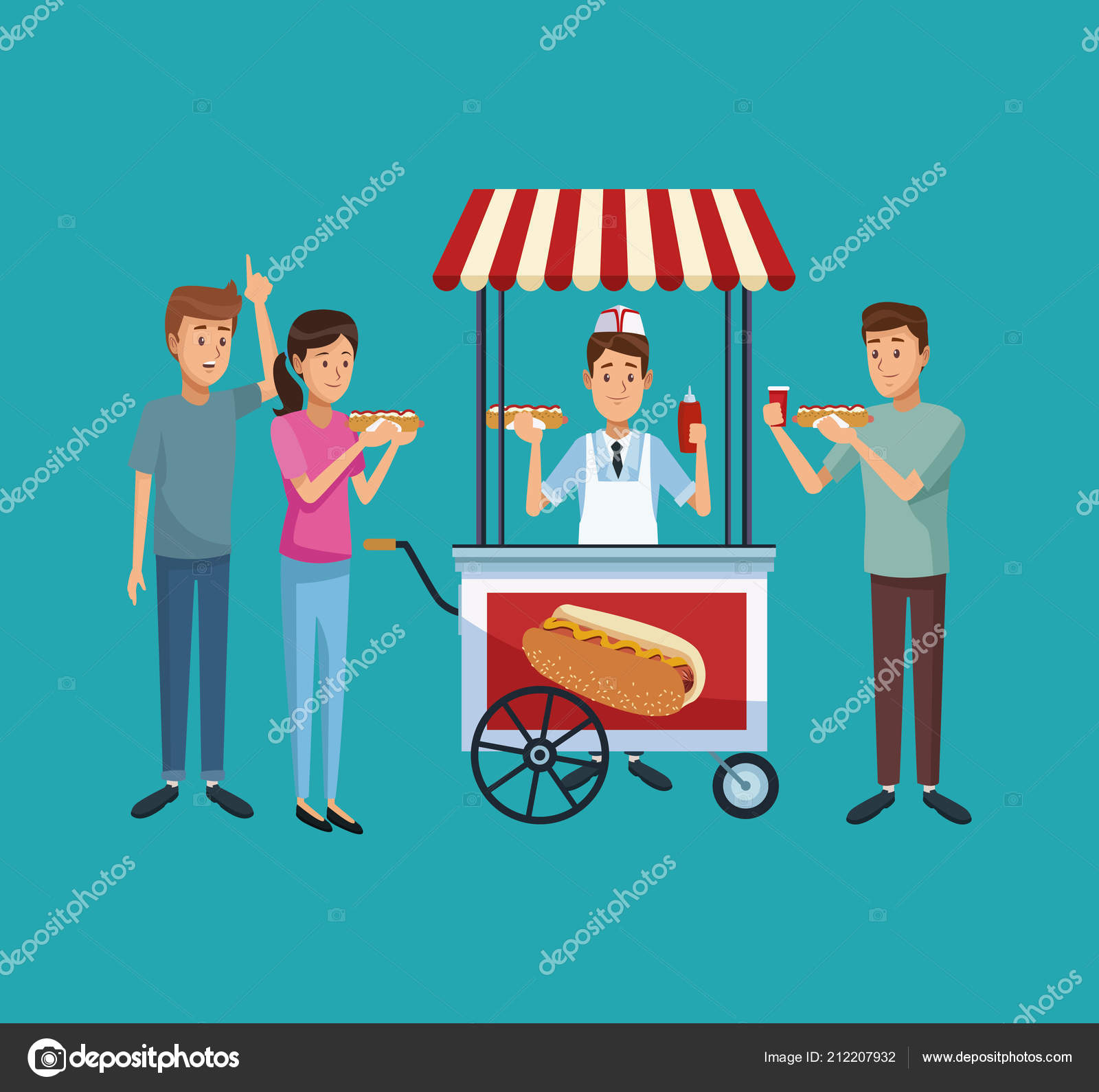 Hot dog stand Stock Vector Image by ©jemastock #212207932 Hot dog stand Stock Vector Image by ©jemastock #212207932