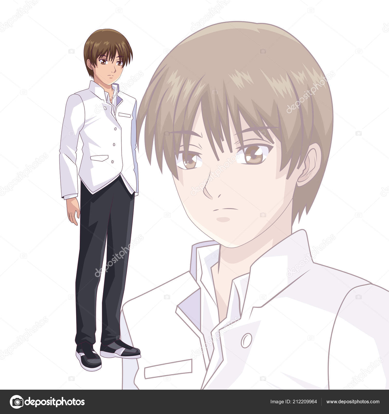 Young Man Manga Cartoon Stock Vector Jemastock 212209964