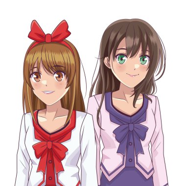 Genç ve güzel kadın anime manga