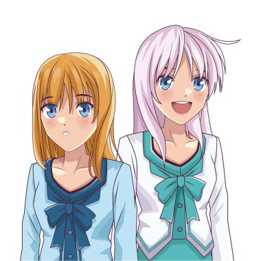 Genç ve güzel kadın anime manga