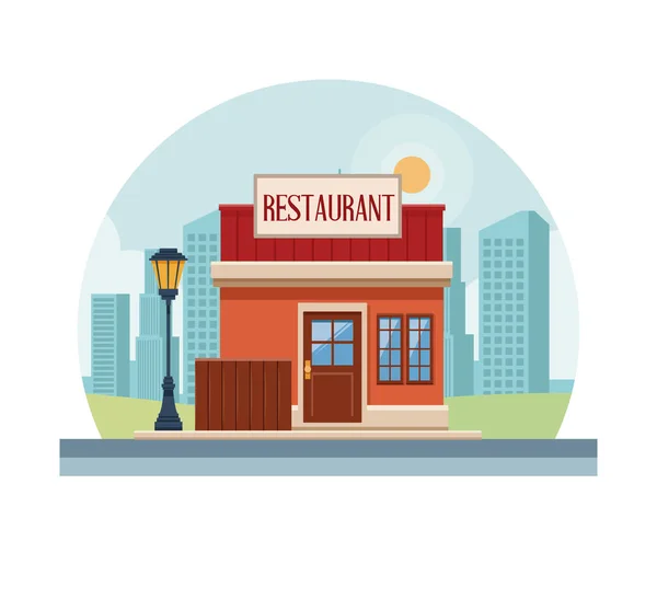 Restaurant shop store — Stock Vector