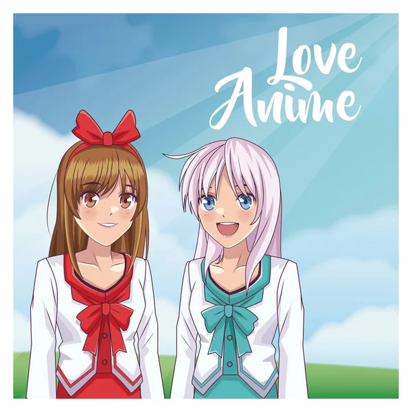 Amour Anime Femme Dessin Anime Image Vectorielle Par Jemastock C Illustration