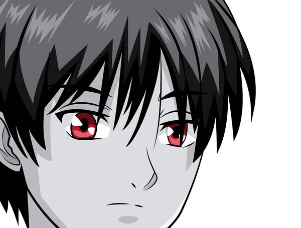 Jeune homme manga anime — Image vectorielle