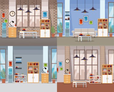 Ofis iç mekanları kümesi