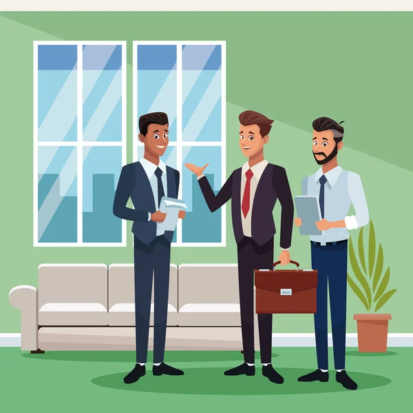 Coworkers at office — Stock Vector