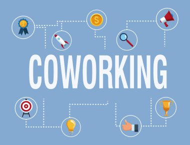 Coworking banner ile kutsal kişilerin resmi