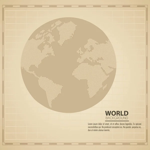 Всемирный винтажный фон — стоковый вектор