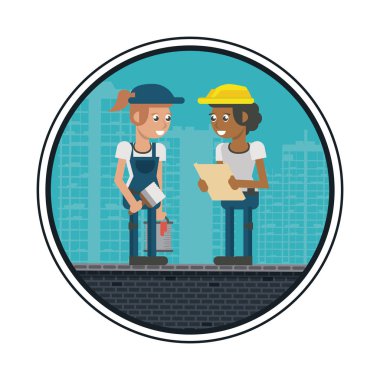 İnşaat işçileri karikatürler