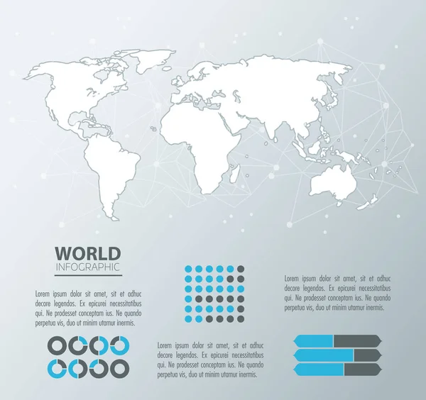 Мировая инфографика — стоковый вектор