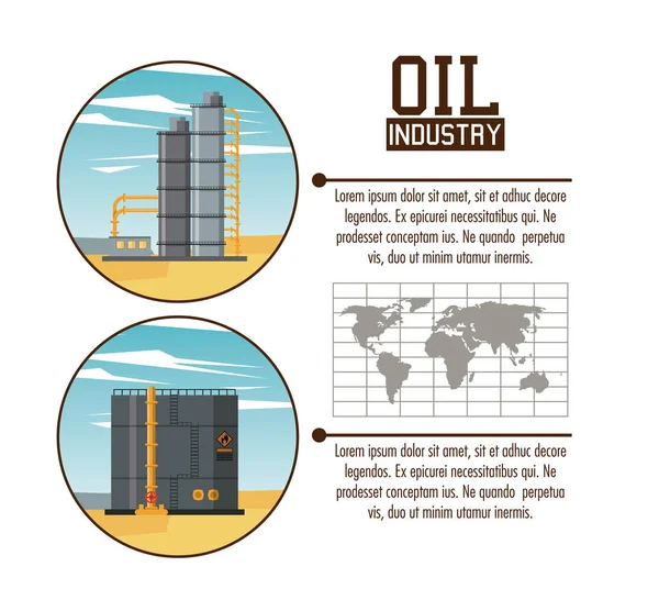 Infografik zur Ölindustrie — Stockvektor