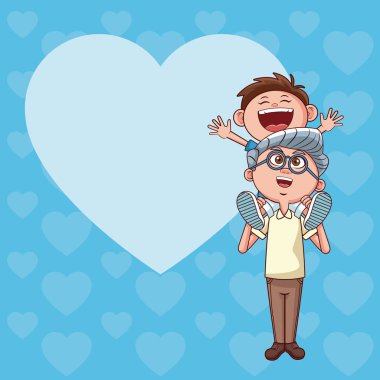 büyük ebeveyn ve çocuk