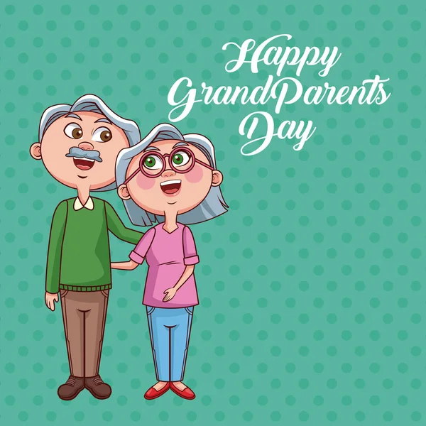 Cartão de dia feliz avós —  Vetores de Stock