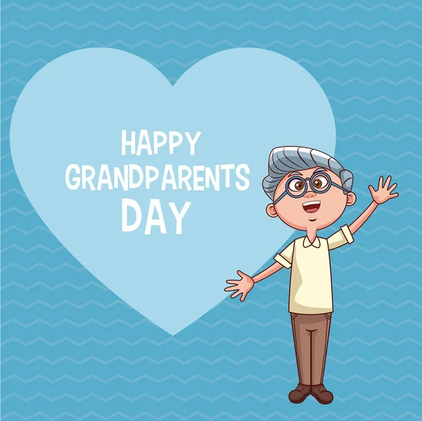 Heureux grand-parents carte de jour — Image vectorielle