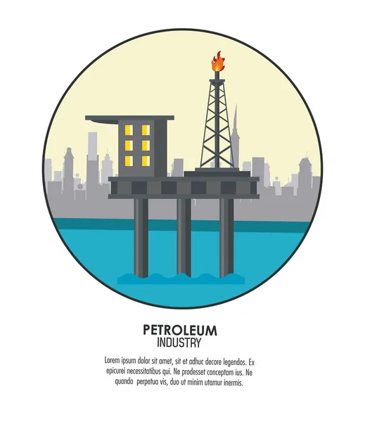 Concept d'industrie pétrolière — Image vectorielle