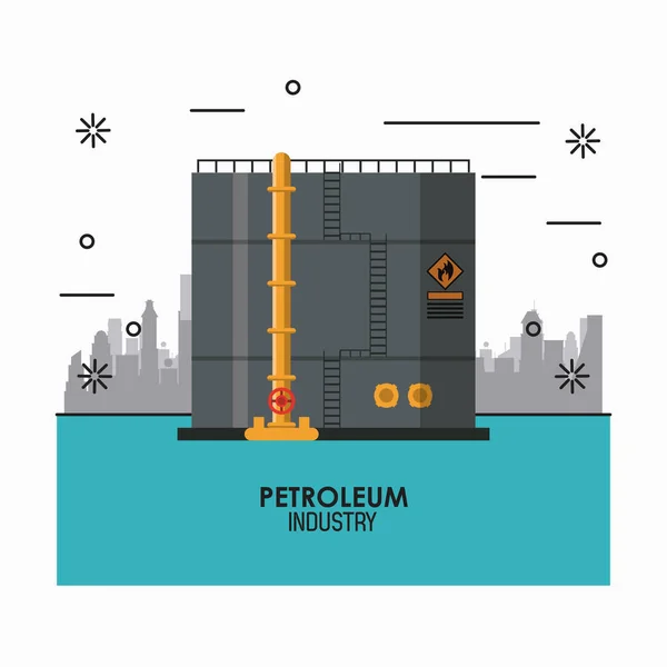 Paysages de l'industrie pétrolière — Image vectorielle