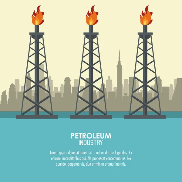 Concept d'industrie pétrolière — Image vectorielle