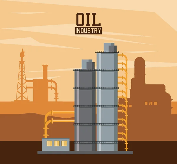 Industria petrolera — Vector de stock