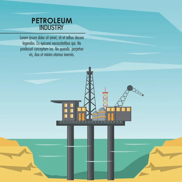 Ropa a ropný průmysl — Stockový vektor