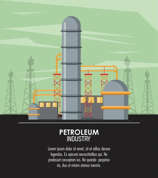 Öl- und Ölindustrie — Stockvektor