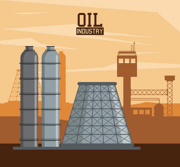 Industria petrolera — Vector de stock