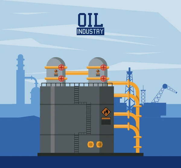 Industria petrolera — Vector de stock