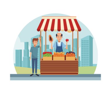 Şehir bakkal standında