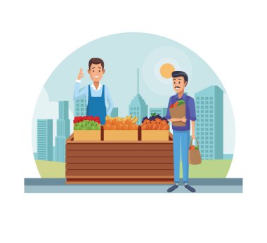 Şehir bakkal standında