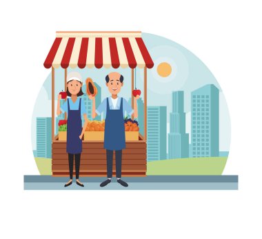 Şehir bakkal standında