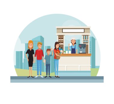 Kahve şehir standında