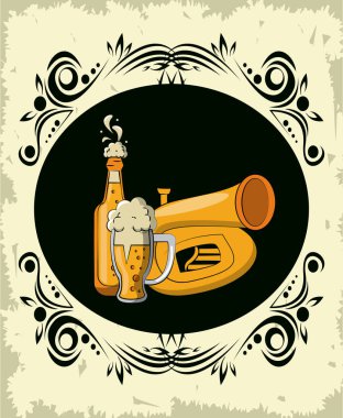 Oktoberfest yuvarlak amblemi