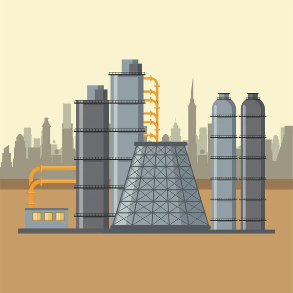 Concepto de industria petrolera — Vector de stock