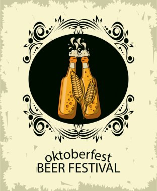 Oktoberfest yuvarlak amblemi