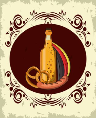 Oktoberfest yuvarlak amblemi