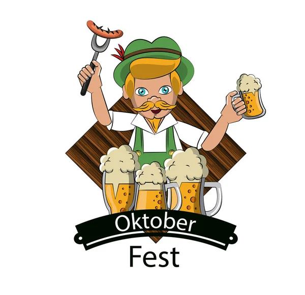 Oktober festival concept — Stock Vector