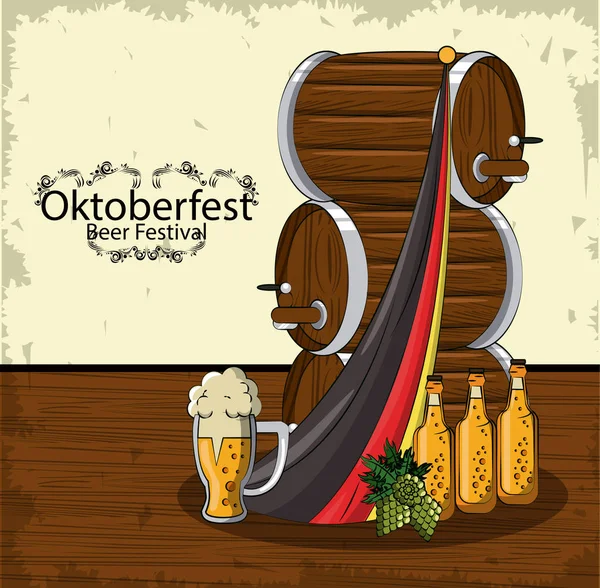 Festa della birra di ottobre — Vettoriale Stock