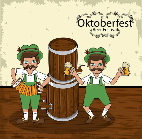 Konsep festival Oktober - Stok Vektor