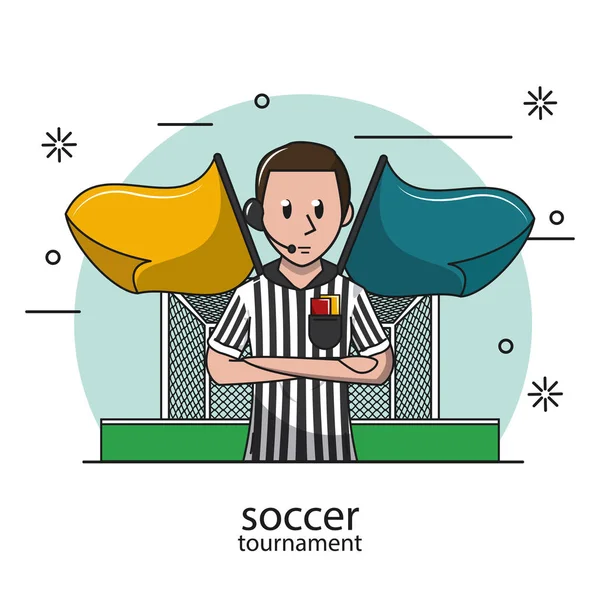 Fotbalový turnaj koncept — Stockový vektor