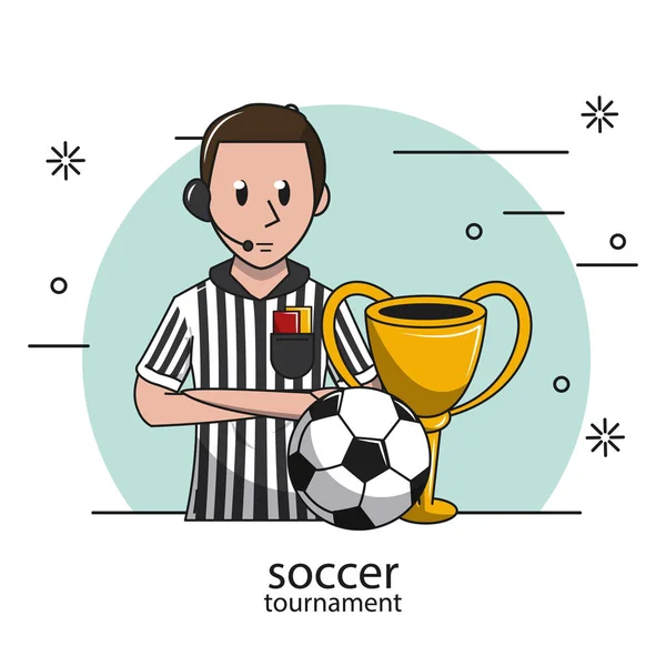 Soccer tournament concept — Stock Vector