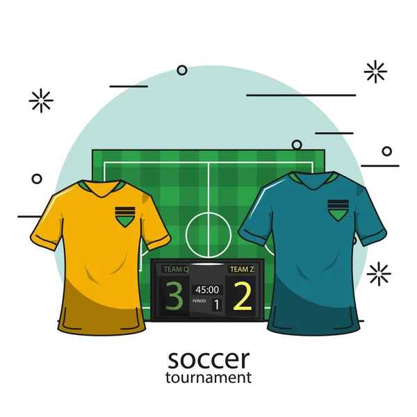 Концепция футбольного турнира — стоковый вектор