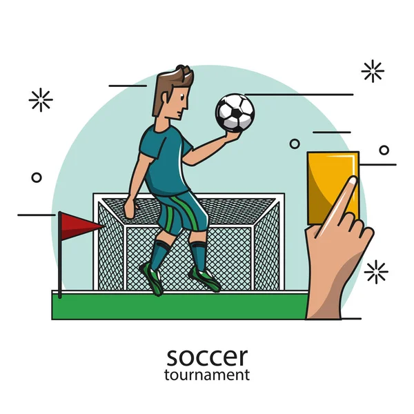 Soccer tournament concept — Stock Vector