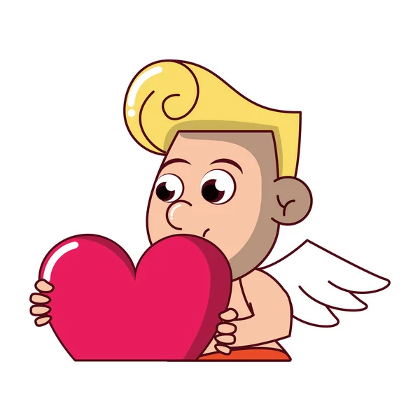 Cupid bedrijf hart — Stockvector