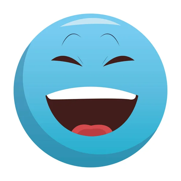 Laugh chat emoticon — Stock Vector