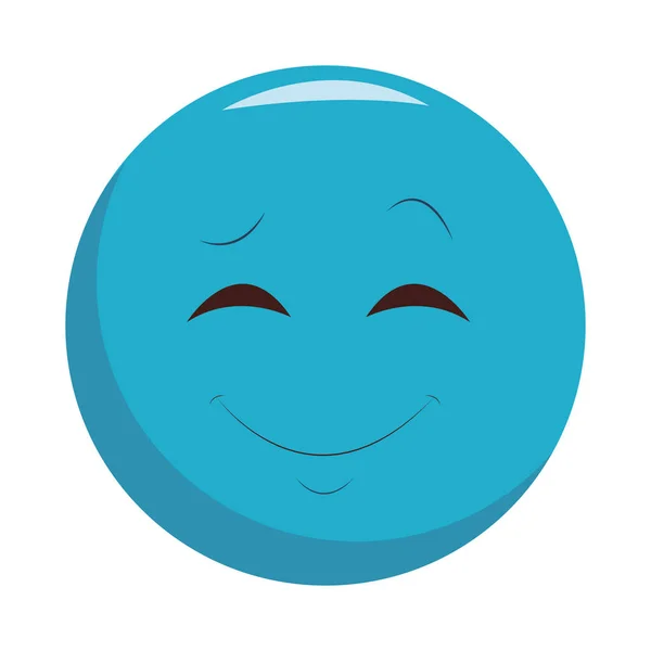 Emoticon bate-papo sorridente — Vetor de Stock