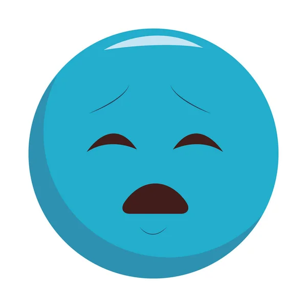 Emoticon obrolan yang khawatir - Stok Vektor