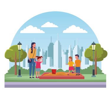 Park çizgi film çocuklar