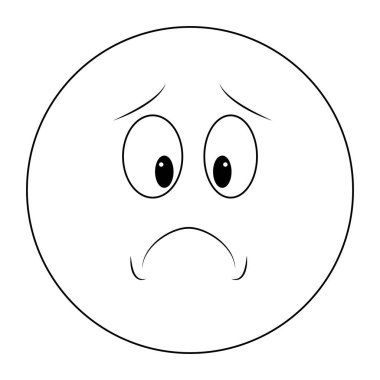 Üzgün sohbet ifade siyah beyaz