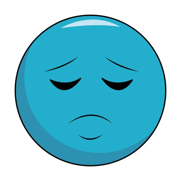 Emoticon chat triste — Vettoriale Stock