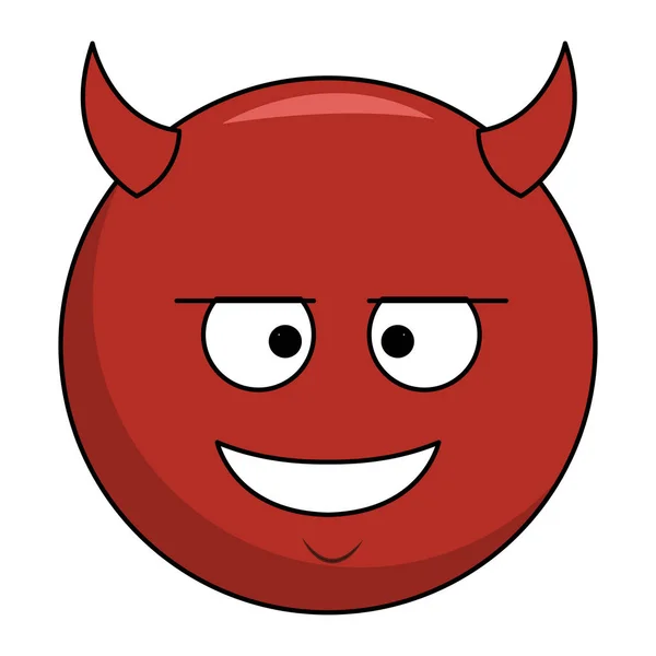 Emoticon chat demoniaca — Vettoriale Stock