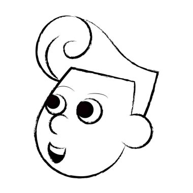 Aşk tanrısı yüz karikatür kroki