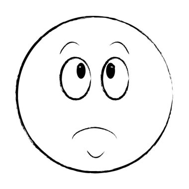 Üzgün sohbet ifade kroki